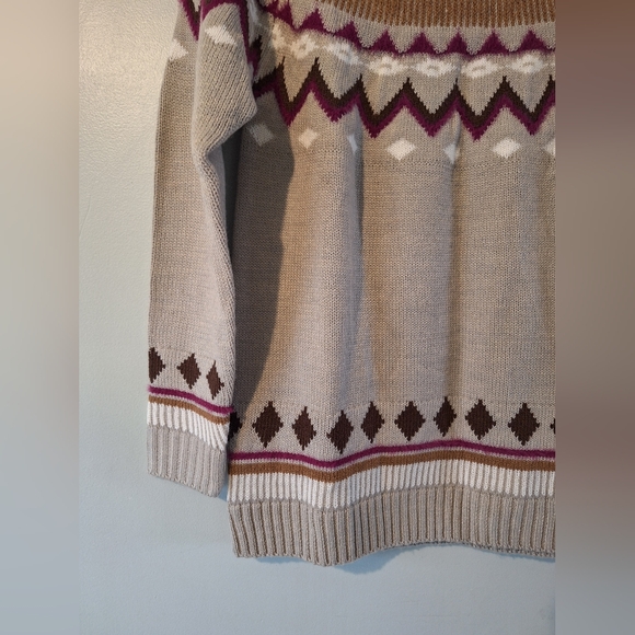 Style & Co Fair Isle Sweater - S - Picture 4 of 6